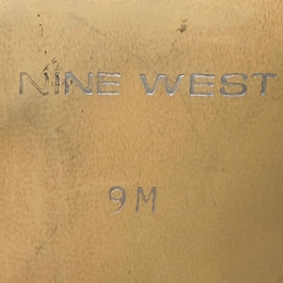 Nine West Fringe Suede Ankle Boots 9M Camel Tan Pointed Western Toe High Heel - Picture 8 of 10